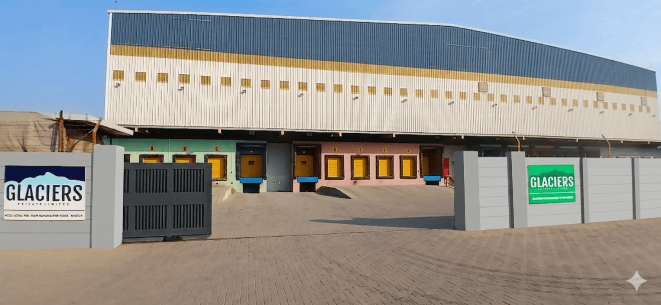 Front elevation and dock doors at the Connect Logistics Multan warehouse